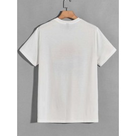 Men Car & Japanese Letter Graphic Tee