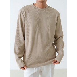 Men Solid Rib-knit Tee